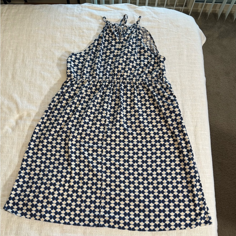 Ava & Viv Blue and White Halter Dress, size 2X - Picture 5 of 8